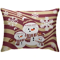 Florida State Seminoles 20'' x 26'' Holiday Snowman Bed Pillow