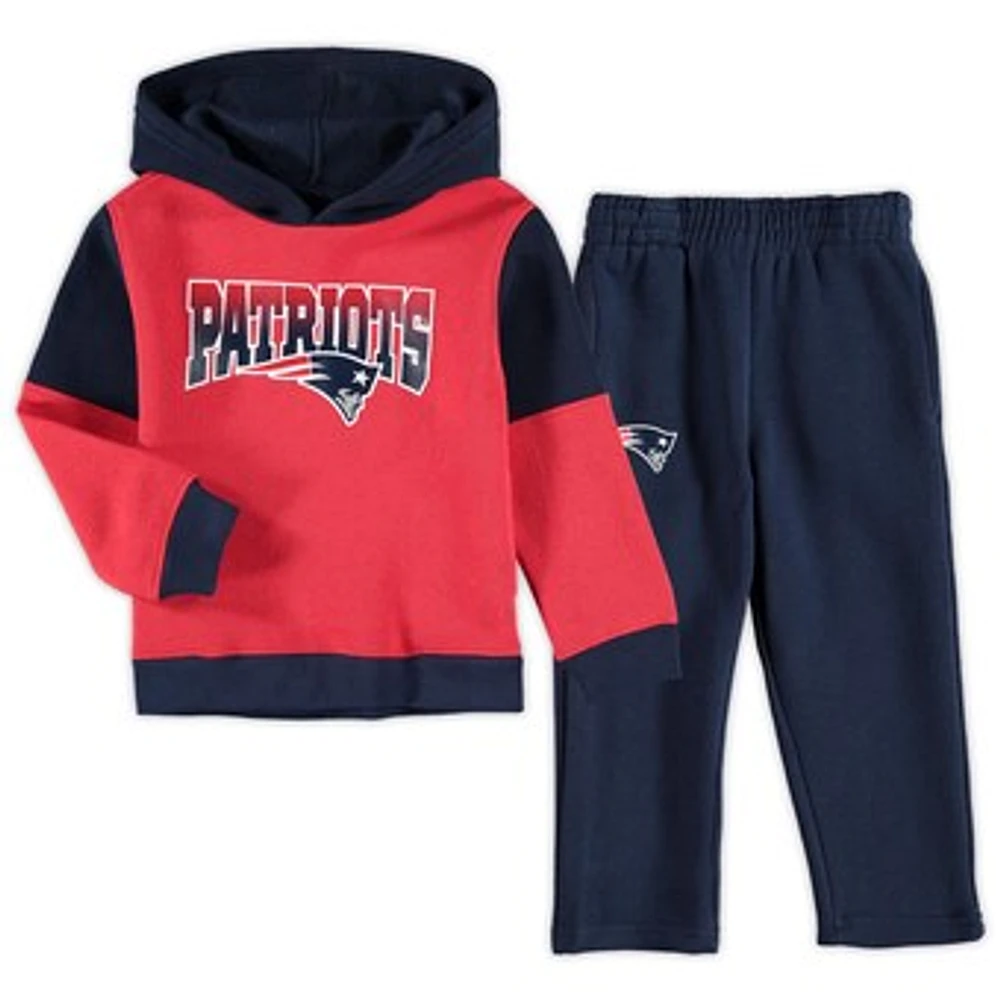 Toddler Red/Navy New England Patriots Sideline Hoodie & Pants Set