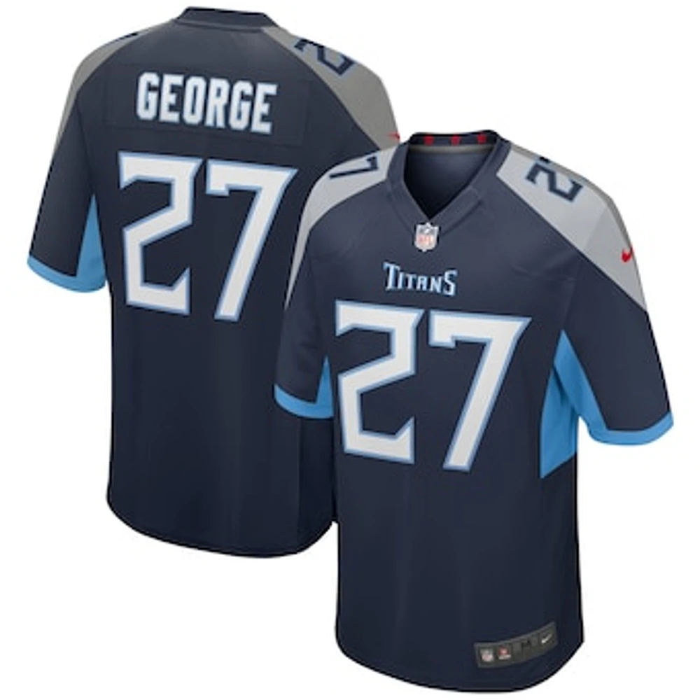 Men's Nike Eddie George Navy Tennessee Titans Game Retired Player Jersey