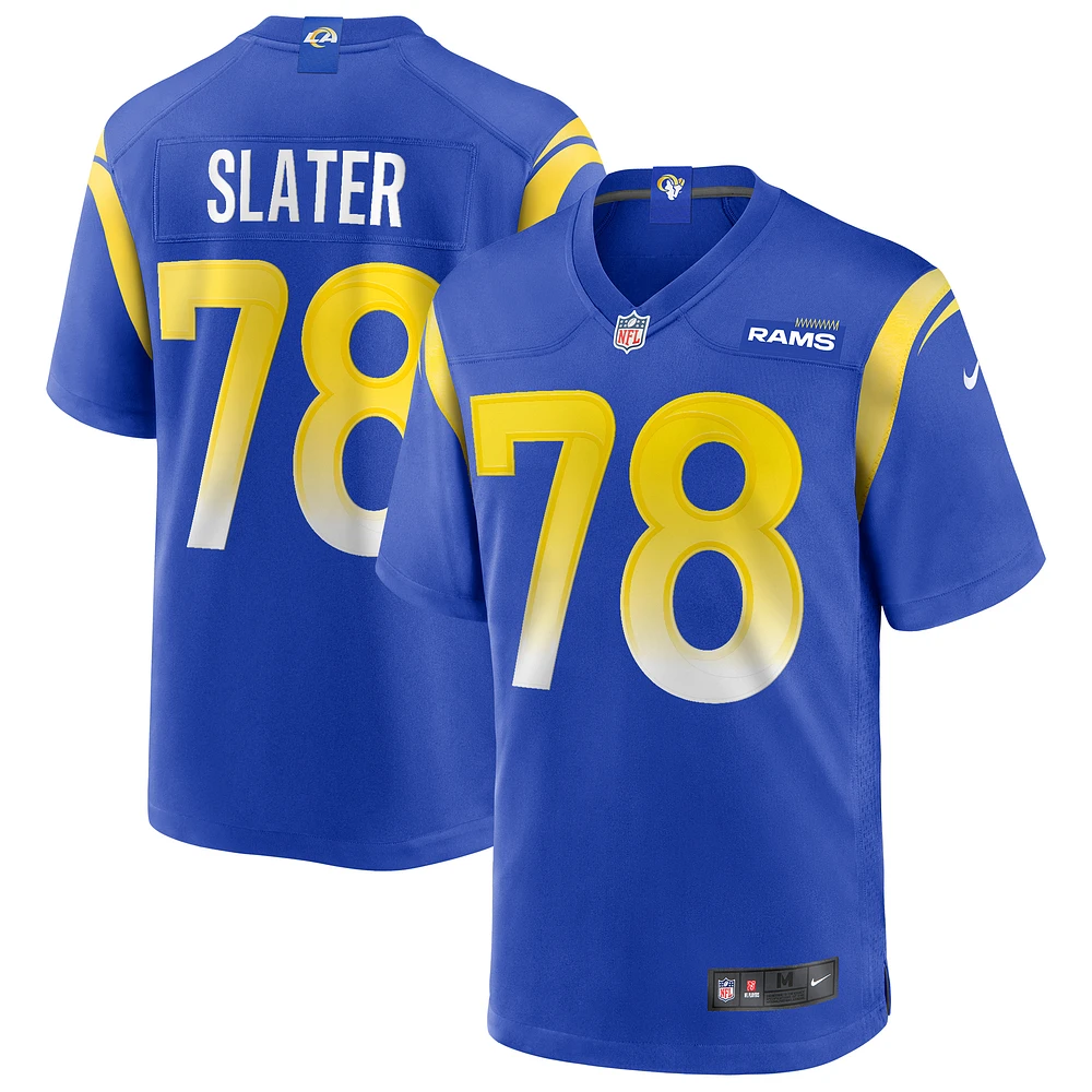 Men's Nike Jackie Slater Royal Los Angeles Rams Game Retired Player Jersey