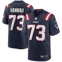 Men's Nike John Hannah Navy New England Patriots Game Retired Player Jersey