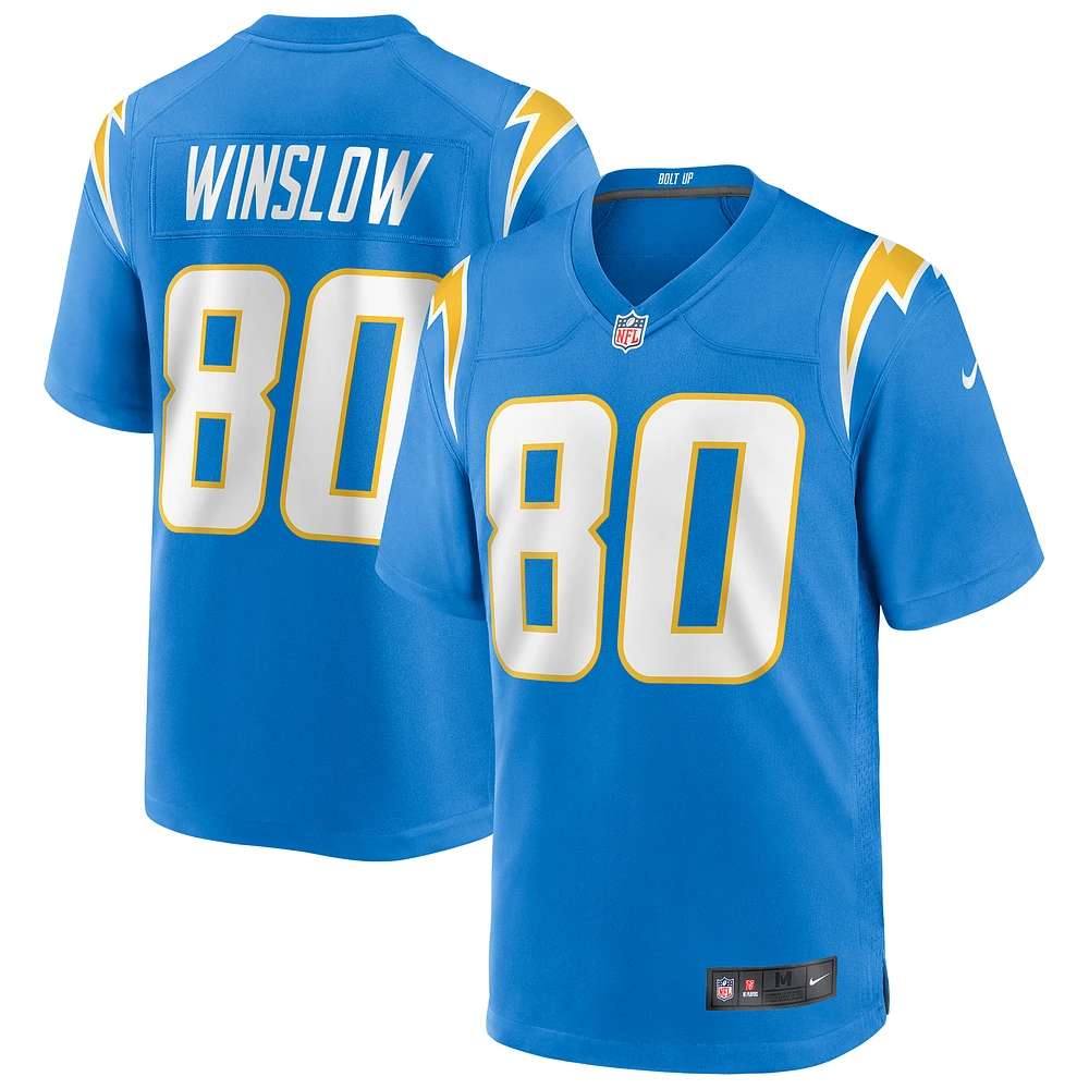 Men's Nike Kellen Winslow Powder Blue Los Angeles Chargers Game Retired Player Jersey