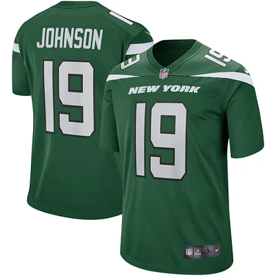 Men's Nike Keyshawn Johnson Gotham Green New York Jets Game Retired Player Jersey