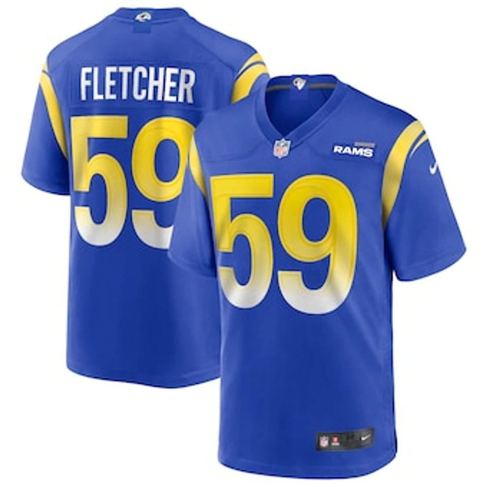 Men's Nike London Fletcher Royal Los Angeles Rams Game Retired Player Jersey