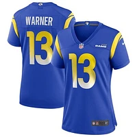 Women's Nike Kurt Warner Royal Los Angeles Rams Game Retired Player Jersey