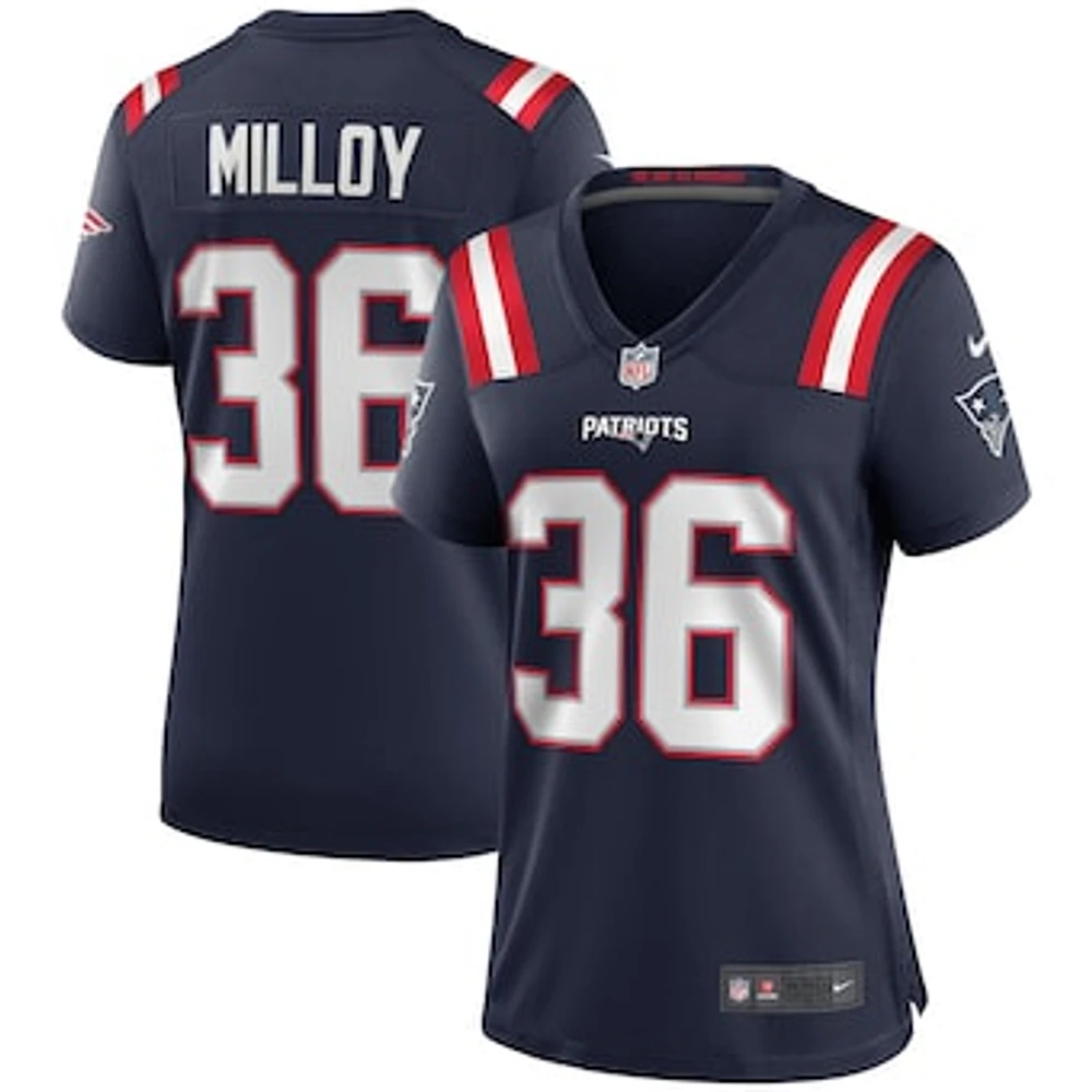 Women's Nike Lawyer Milloy Navy New England Patriots Game Retired Player Jersey