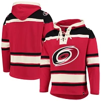 Men's '47 Red Carolina Hurricanes Superior Lacer Pullover Hoodie