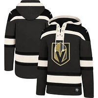 Men's '47 Charcoal Vegas Golden Knights Superior Lacer Pullover Hoodie