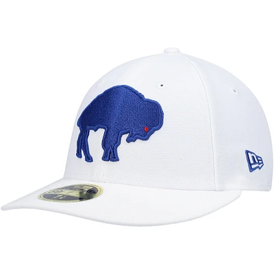 Men's New Era White Buffalo Bills Omaha Low Profile 59FIFTY Fitted Hat