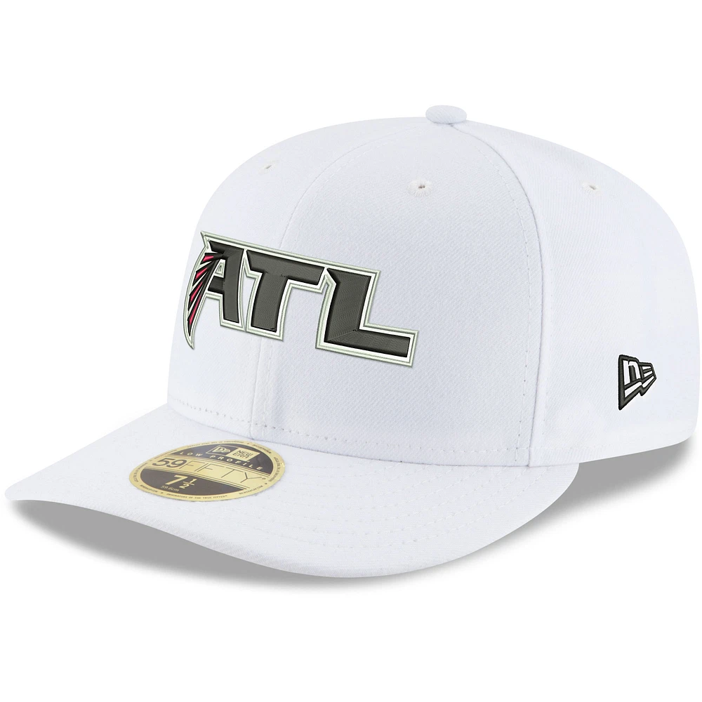 Men's New Era White Atlanta Falcons Omaha Low Profile 59FIFTY Fitted Hat