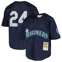 Youth Mitchell & Ness Ken Griffey Jr. Navy Seattle Mariners Cooperstown Collection Mesh Batting Practice Jersey