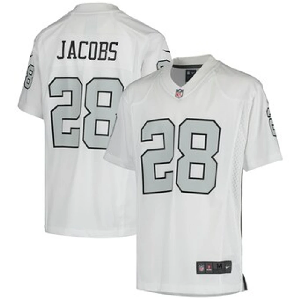 Youth Nike Josh Jacobs White Las Vegas Raiders Color Rush Game Jersey