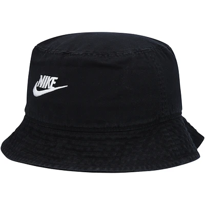 Men's Nike Black Futura Logo Washed Bucket Hat