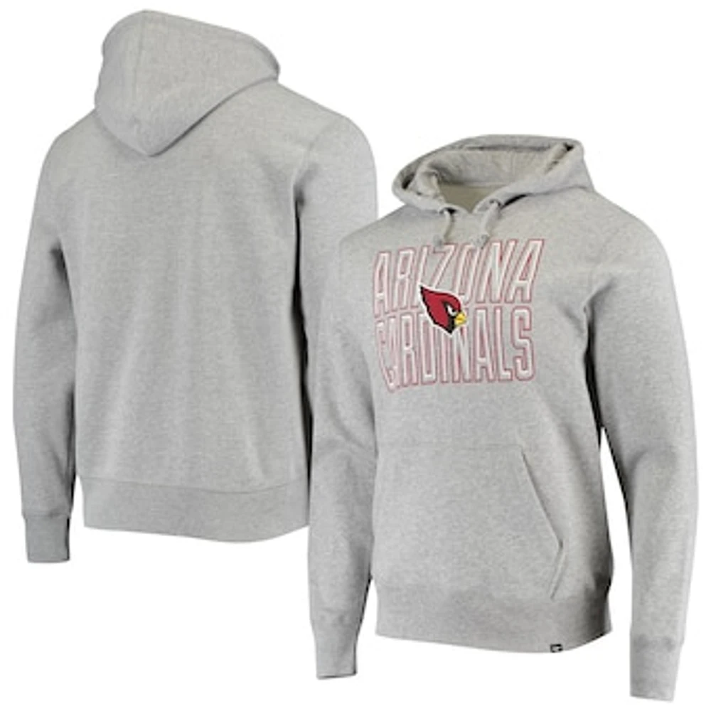 Men's '47 Heathered Gray Arizona Cardinals Bevel Pullover Hoodie