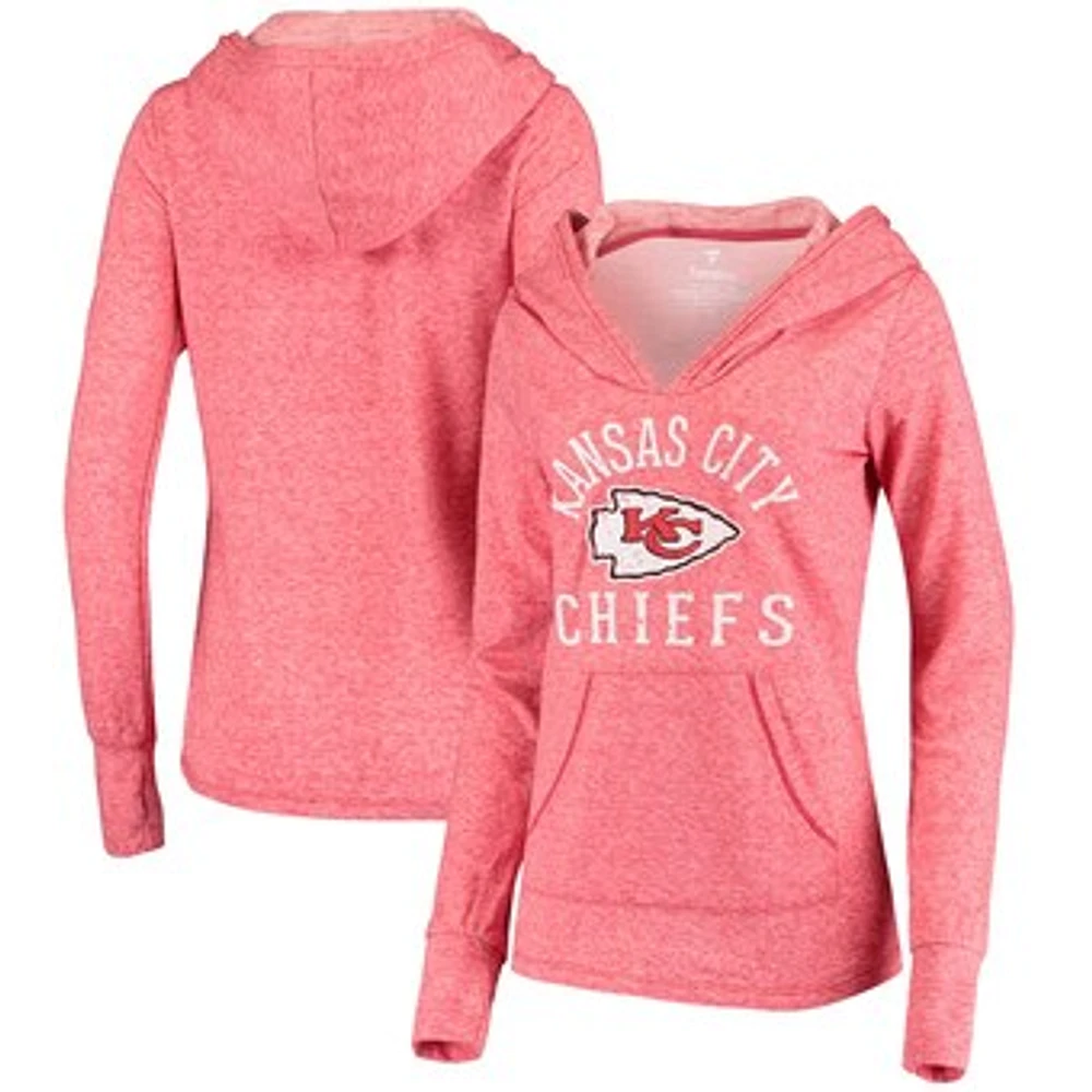 Women's Fanatics Red Kansas City Chiefs Doubleface Slub Pullover Hoodie