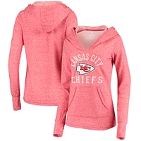 Women's Fanatics Red Kansas City Chiefs Doubleface Slub Pullover Hoodie