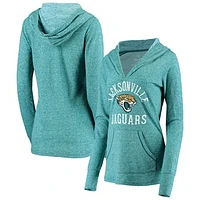 Women's Fanatics Teal Jacksonville Jaguars Doubleface Slub Pullover Hoodie