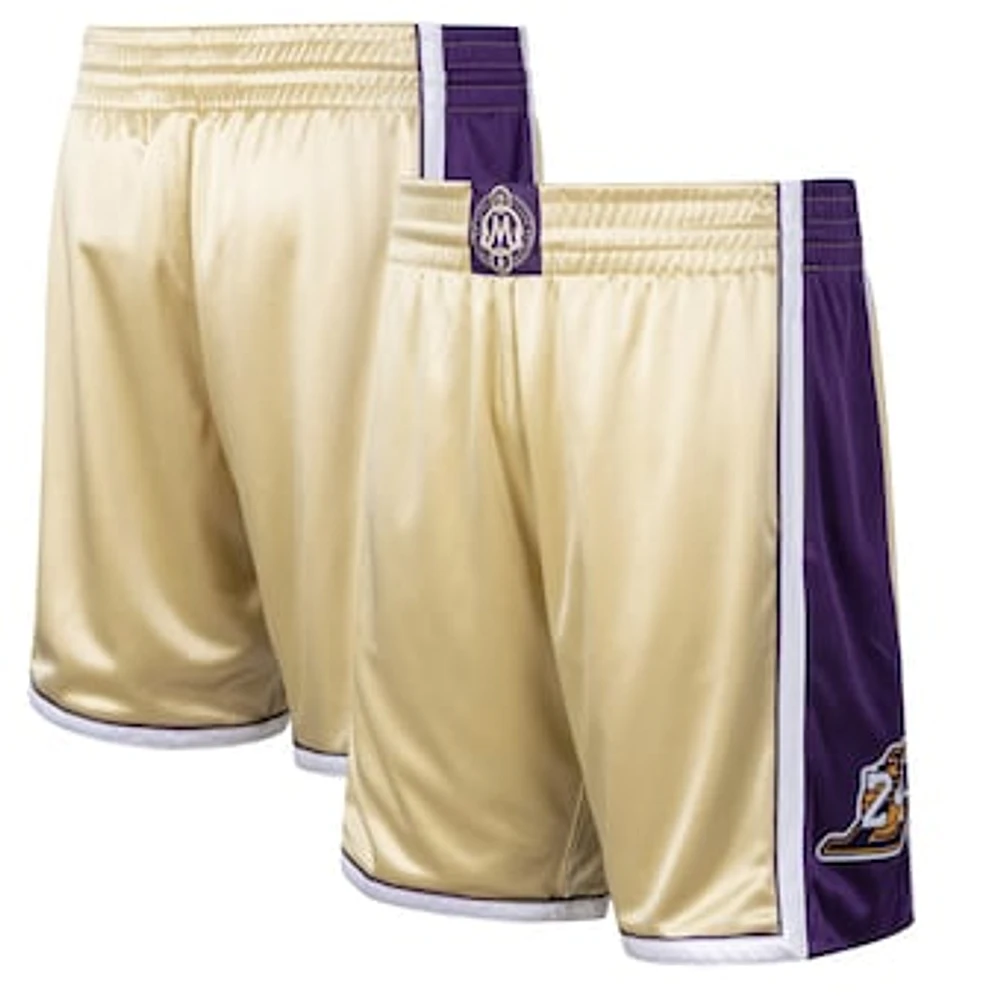 Men's Mitchell & Ness Kobe Bryant Gold Los Angeles Lakers Hall of Fame Class 2020 Authentic Hardwood Classics Shorts