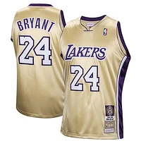 Men's Mitchell & Ness Kobe Bryant Gold Los Angeles Lakers Hall of Fame Class 2020 #24 Authentic Hardwood Classics Jersey