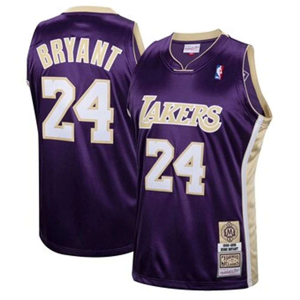 Men's Mitchell & Ness Kobe Bryant Purple Los Angeles Lakers Hall of Fame Class 2020 #24 Authentic Hardwood Classics Jersey