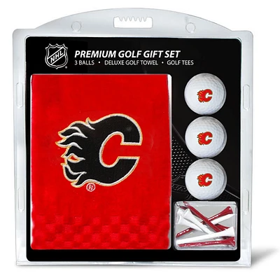 Calgary Flames Embroidered Golf Gift Set