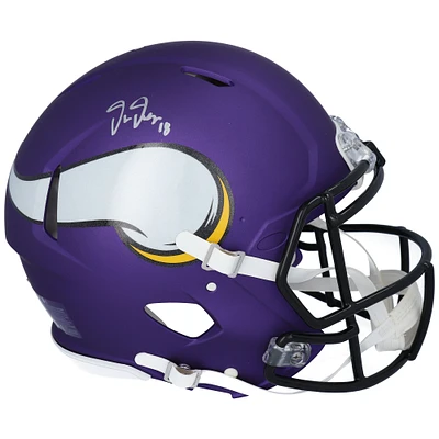 Justin Jefferson Minnesota Vikings Autographed Riddell Speed Authentic Helmet