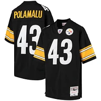 Youth Mitchell & Ness Troy Polamalu Black Pittsburgh Steelers 2005 Gridiron Classics Retired Player Legacy Jersey