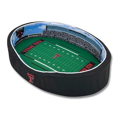 Red/Black Texas Tech Red Raiders 7'' x 19'' x 23'' Small Stadium Oval Dog Bed