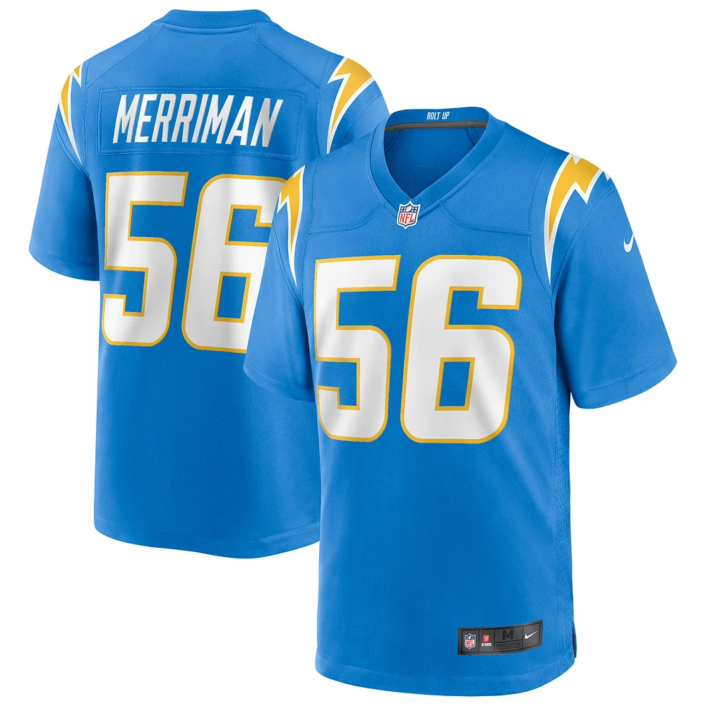 Men's Nike Shawne Merriman Powder Blue Los Angeles Chargers Game Retired Player Jersey