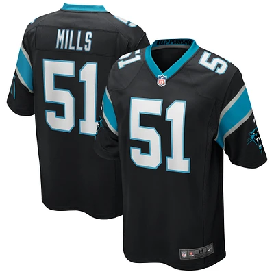 Men's Nike Sam Mills Black Carolina Panthers Game Retired Player Jersey