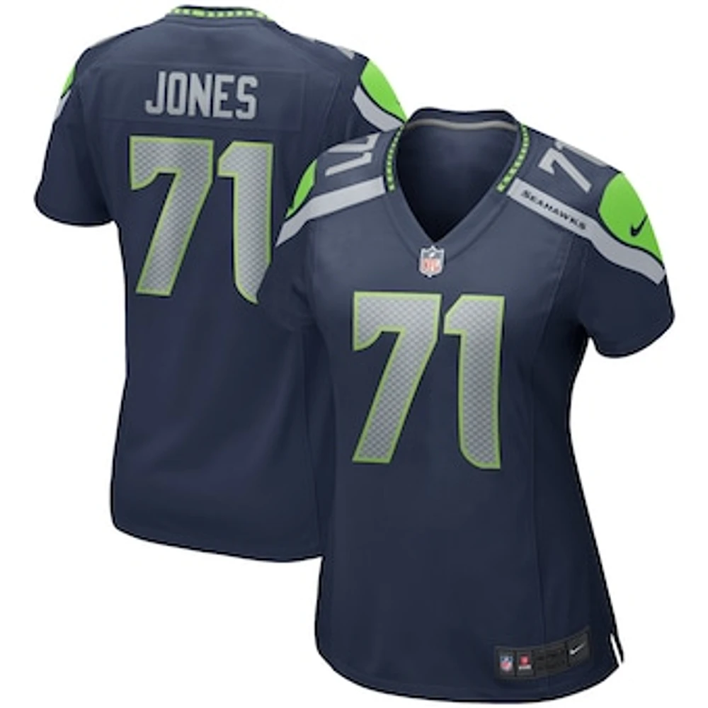 Women's Nike Walter Jones College Navy Seattle Seahawks Game Retired Player Jersey