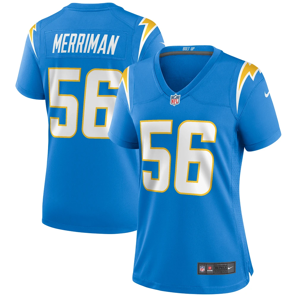 Women's Nike Shawne Merriman Powder Blue Los Angeles Chargers Game Retired Player Jersey