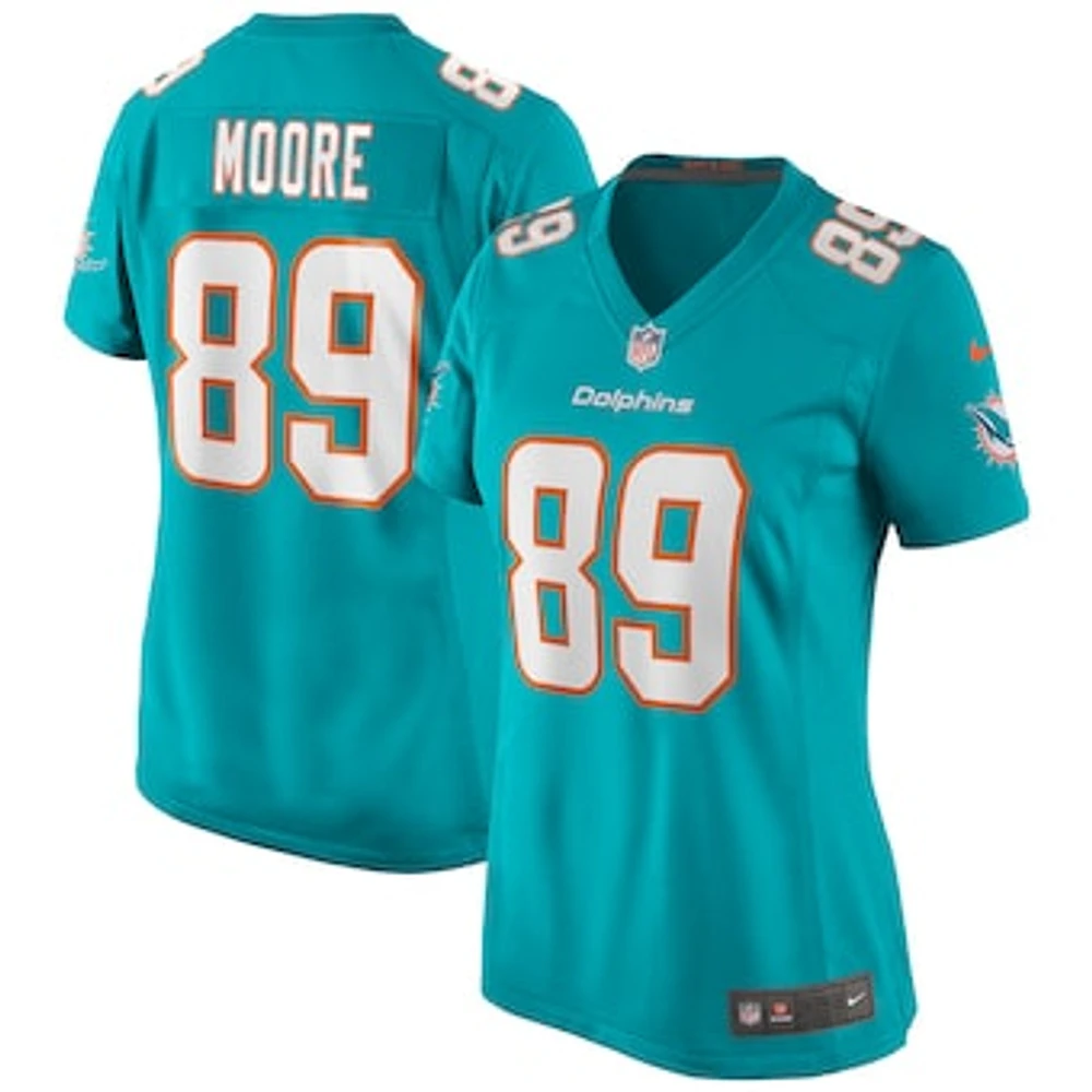 Women's Nike Nat Moore Aqua Miami Dolphins Game Retired Player Jersey