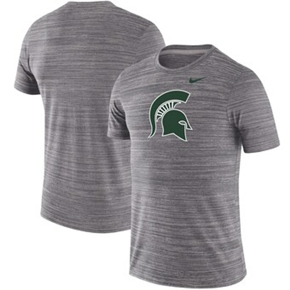 Men's Nike Gray Michigan State Spartans Team Logo Velocity Legend Performance T-Shirt