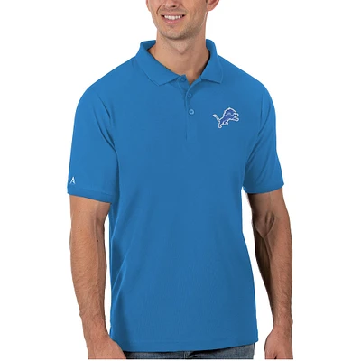 Men's Antigua Blue Detroit Lions Legacy Pique Polo