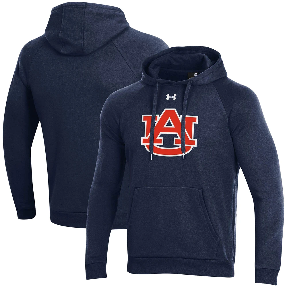 Men's Under Armour Navy Auburn Tigers Primary School Logo All Day Raglan Pullover Hoodie