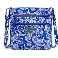 Women's Vera Bradley Royal Florida Gators Iconic Triple-Zip Bandana Hipster Crossbody Purse