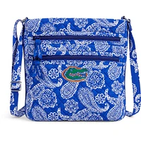 Women's Vera Bradley Royal Florida Gators Iconic Triple-Zip Bandana Hipster Crossbody Purse