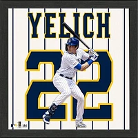 Highland Mint Christian Yelich Milwaukee Brewers 13'' x 16'' Impact Jersey Framed Photo