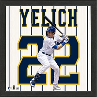 Highland Mint Christian Yelich Milwaukee Brewers 13'' x 16'' Impact Jersey Framed Photo