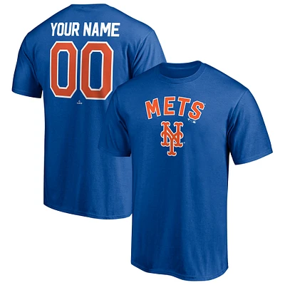 Men's Royal New York Mets Personalized Team Winning Streak Name & Number T-Shirt