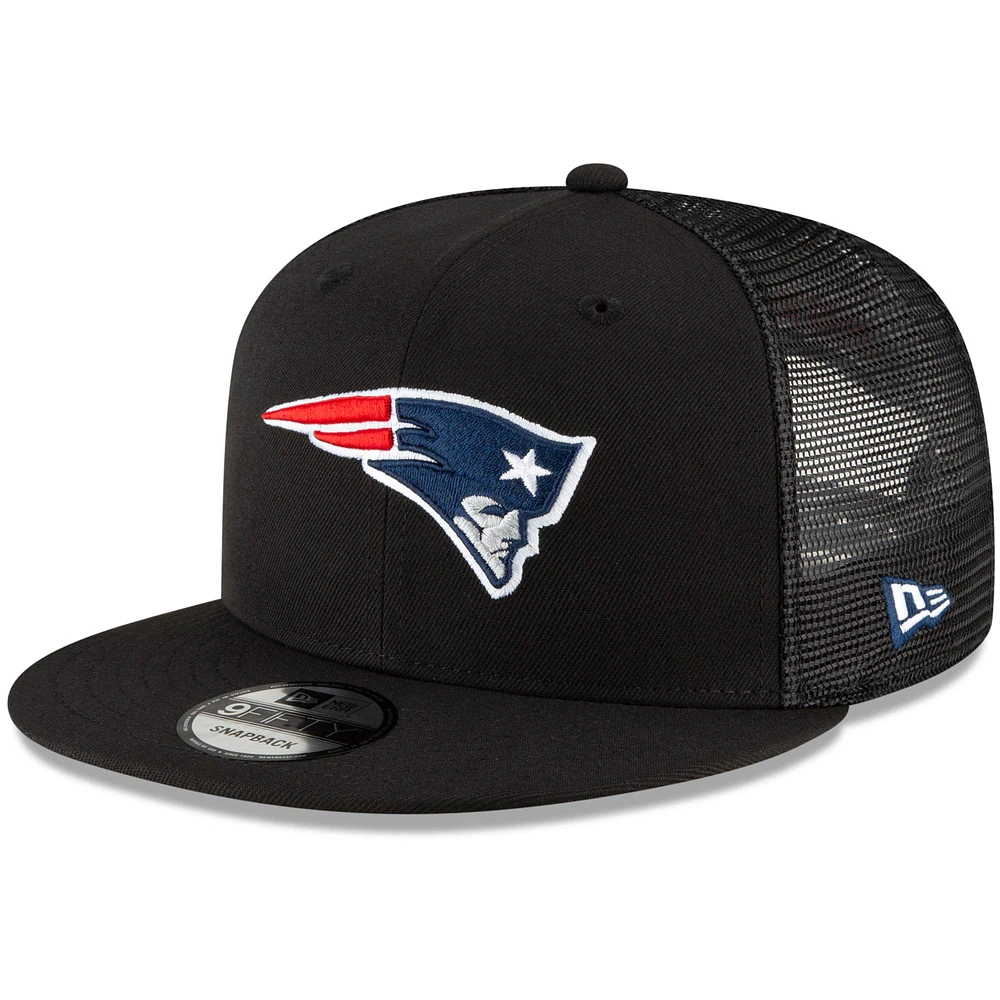 Men's New Era Black New England Patriots Shade Trucker 9FIFTY Snapback Hat