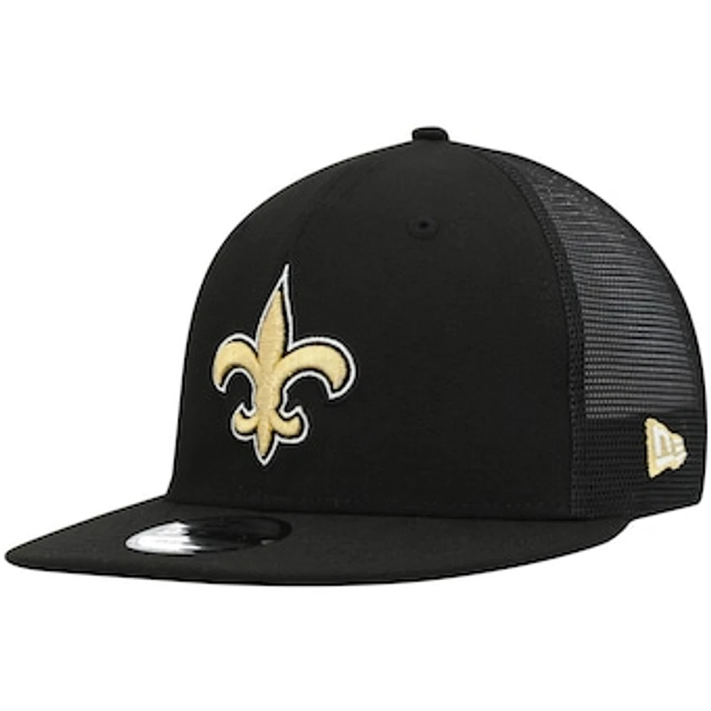 Men's New Era Black New Orleans Saints Shade Trucker 9FIFTY Snapback Hat