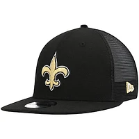 Men's New Era Black New Orleans Saints Shade Trucker 9FIFTY Snapback Hat