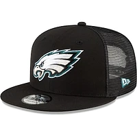 Men's New Era Black Philadelphia Eagles Shade Trucker 9FIFTY Snapback Hat