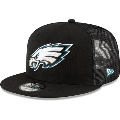 Men's New Era Black Philadelphia Eagles Shade Trucker 9FIFTY Snapback Hat