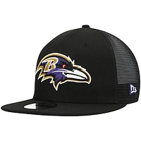 Men's New Era Black Baltimore Ravens Shade Trucker 9FIFTY Snapback Hat