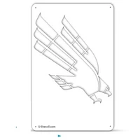 North Texas Mean Green Mascot Logo Tailgater Stencil