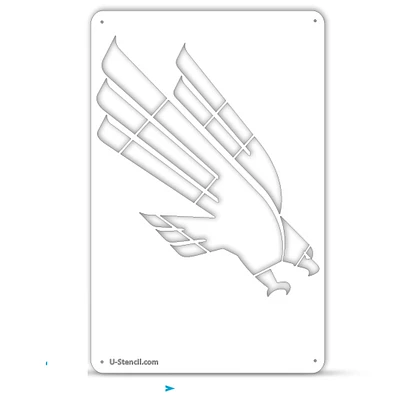 North Texas Mean Green Mascot Logo Tailgater Stencil