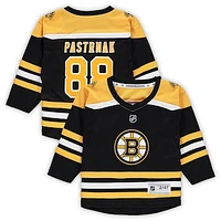 Toddler David Pastrnak Black Boston Bruins Home Replica Player Jersey